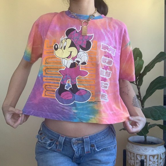 Vintage Tie Dye Minnie Mouse Graphic T-shirt - Picture 2 of 4